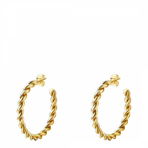 K Twist Hoop Italian Earrings - Liv Oliver - Modalova