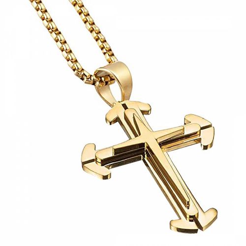 K Gold Cross Necklace - Stephen Oliver - Modalova