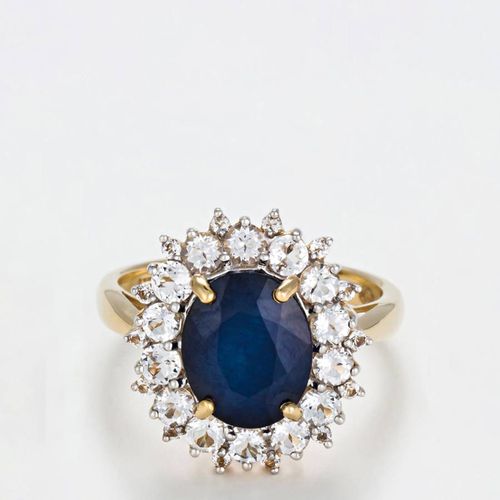 Diamond Embellished Solitaire Ring - MUSE - Modalova