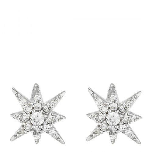 Silver Diamond Star Stud Earrings - Le Diamantaire - Modalova