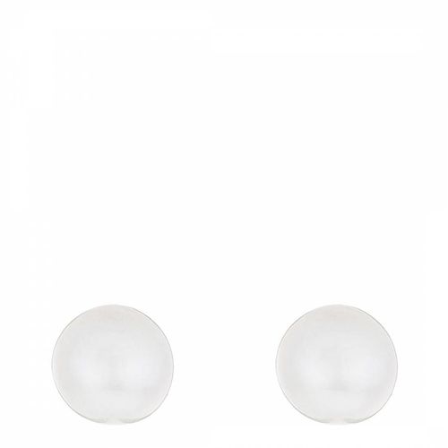 Silver Pearl Push Back Earrings - MUSE - Modalova