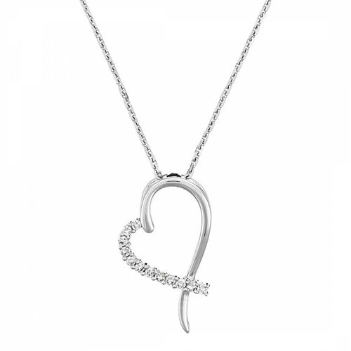 Silver 'Tender Heart' Heart Shape Necklace - Le Diamantaire - Modalova