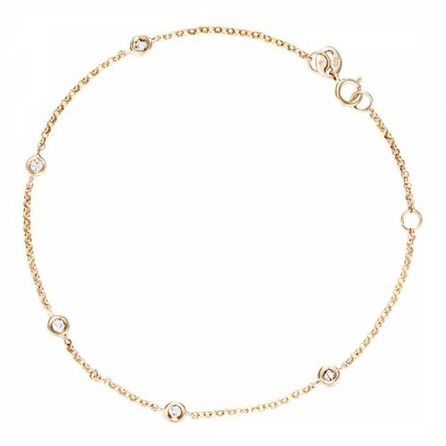 Gold Diamond Circle Linked Bracelet - MUSE - Modalova