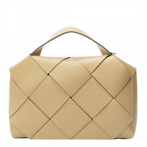 Taupe Leather Top Handle Bag - Massimo Castelli - Modalova