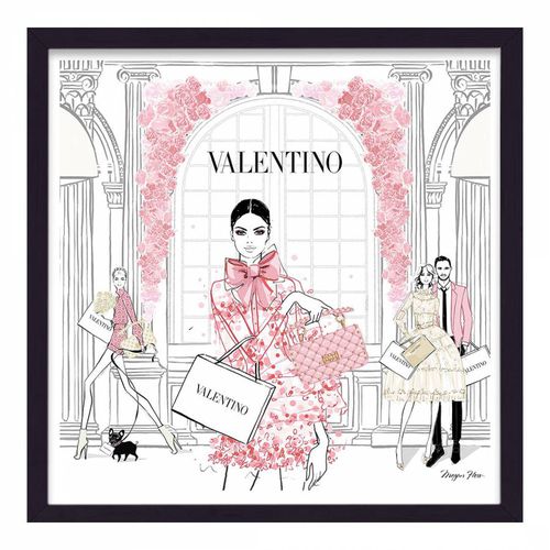 Valentino 33x33cm Framed Print - Megan Hess - Modalova