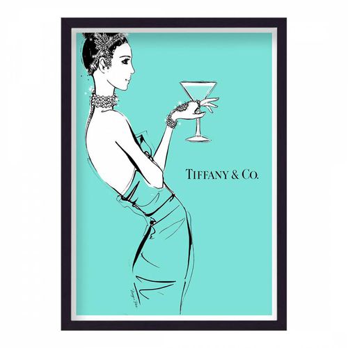 Tiffany Chic Cocktail Framed Print 44x33cm Framed Print - Megan Hess - Modalova