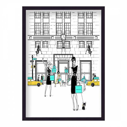 Tiffany Store 44x33cm Framed Print - Megan Hess - Modalova