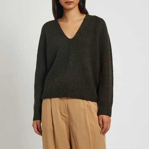 Dark Khaki Marled Cashmere Blend Jumper - Vince - Modalova