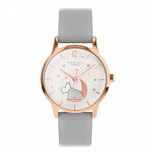 Grey Leather Dog Face Design Watch - Radley - Modalova