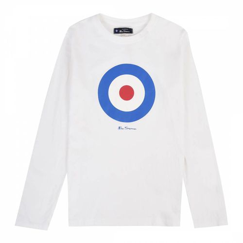 White Target Long Sleeve Logo Tee - Ben Sherman - Modalova
