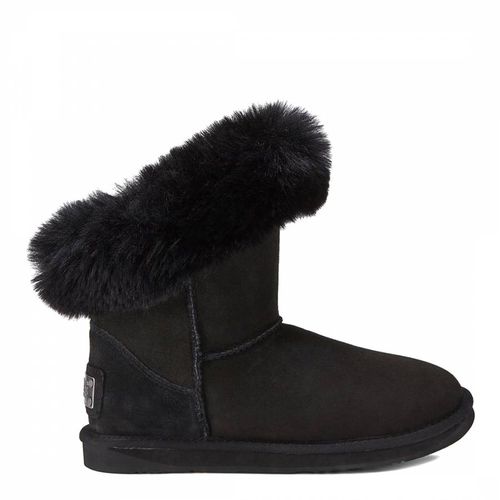 Black Foxy Short Sheepskin Boots - Australia Luxe Collective - Modalova