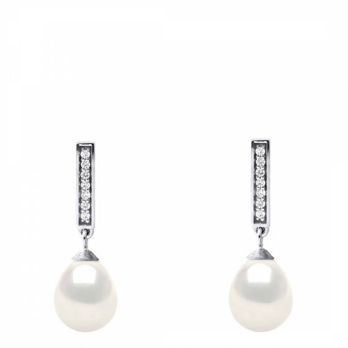 Natural Freshwater Diamond Pearl Drop Earrings - Ateliers Saint Germain - Modalova