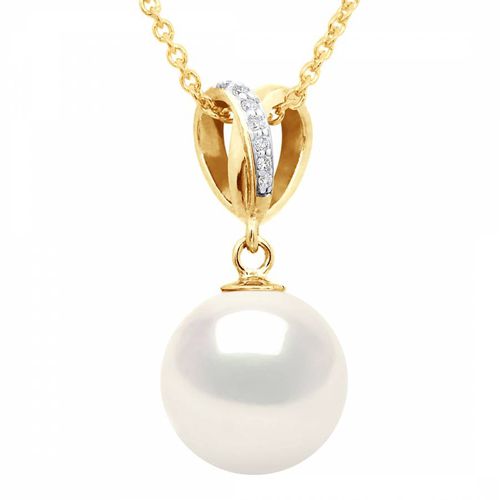 Gold Heart Pendant Freshwater Pearl Chain Necklace - Ateliers Saint Germain - Modalova