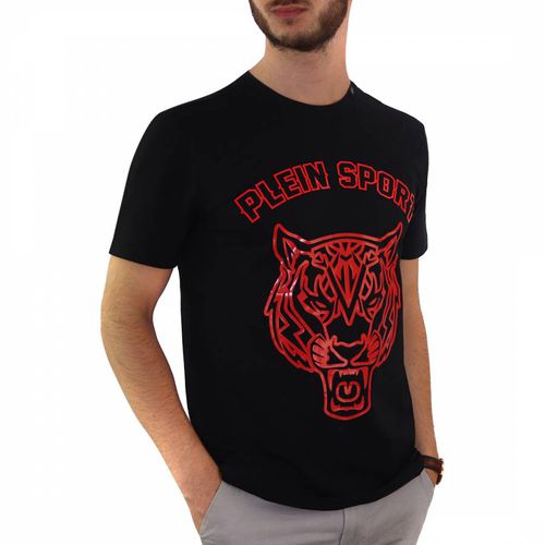Black Red Tiger Print T-Shirt - Philipp Plein - Modalova