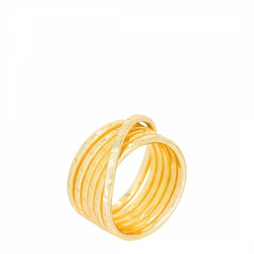 Gold Justine Bague Ring - Rainbowstone - Modalova