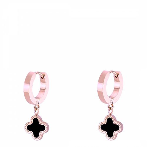 K Rose Gold Floral Drop Earrings - Chloe Collection by Liv Oliver - Modalova