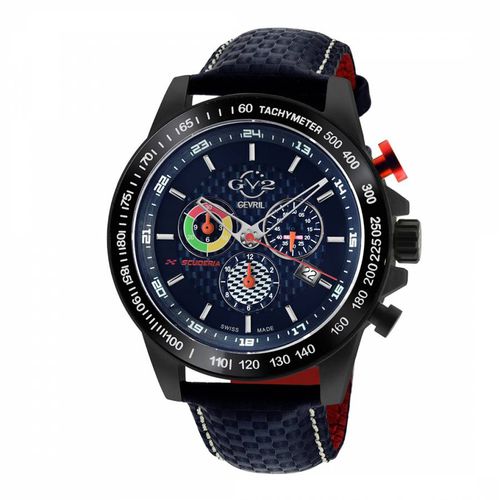 Men's GV2 Scuderia Leather Chronograph Date Watch - Gevril - Modalova