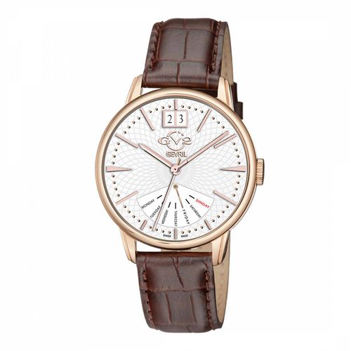 Men's GV2 Rovescio Brown Leather Watch - Gevril - Modalova