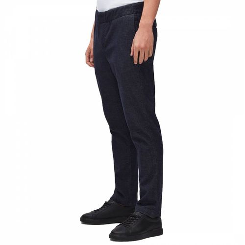 Navy Wool Blend Chino Trousers - 7 For All Mankind - Modalova