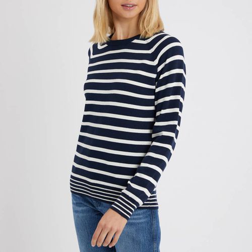 Navy/White Breton Stripe Sweatshirt - Crew Clothing - Modalova