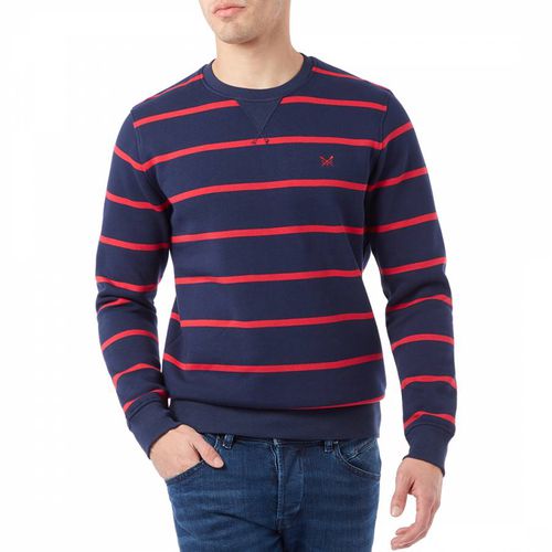 Navy/Red Cotton Sweatshirt - Crew Clothing - Modalova