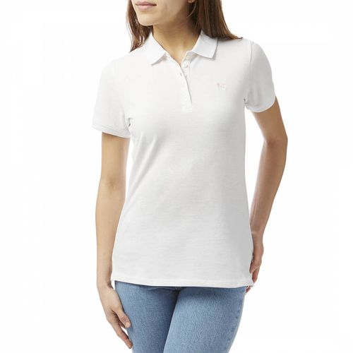 White Cotton Polo Shirt - Crew Clothing - Modalova