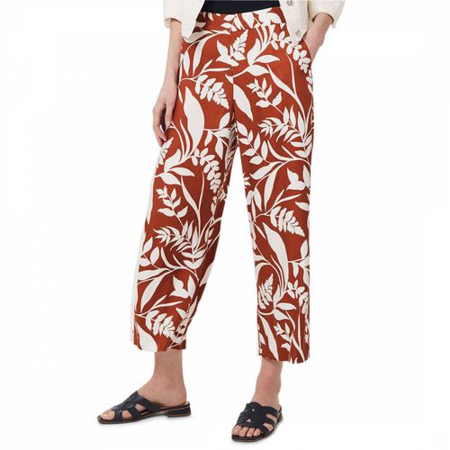 Brown Lauren Printed Trousers - Hobbs London - Modalova