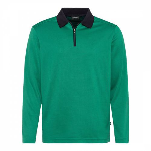 Green Long Sleeve Polo Shirt - GOLFINO - Modalova