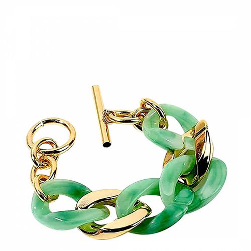 K Open Link Two Tone Green Bracelet - Chloe Collection by Liv Oliver - Modalova