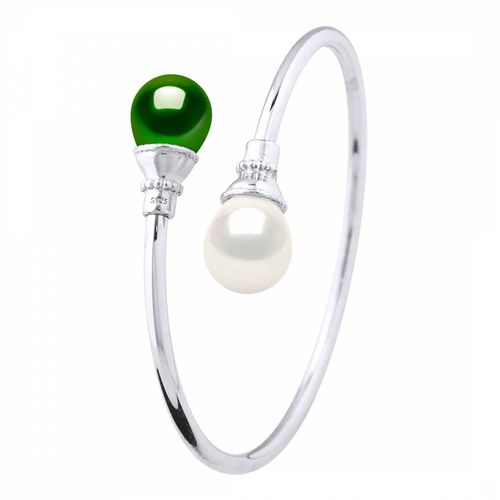 Green and Freshwater Pearl Bangle Bracelet 10-11mm - Atelier Pearls - Modalova