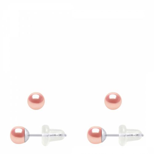 Pink Real Cultured Freshwater Pearl Earrings - Atelier Pearls - Modalova