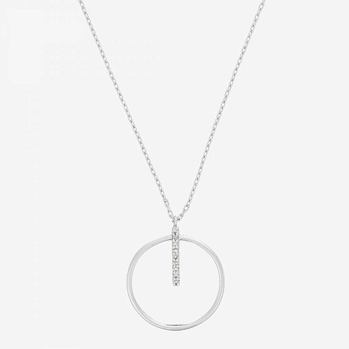 Silver Prodigious Circle Diamond Necklace - MUSE - Modalova