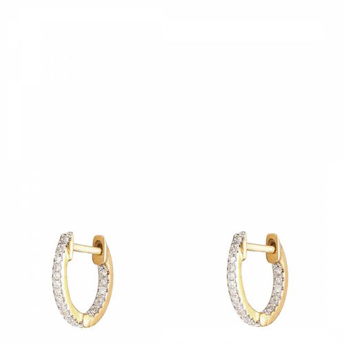 Gold Hoop Diamond Earrings - MUSE - Modalova