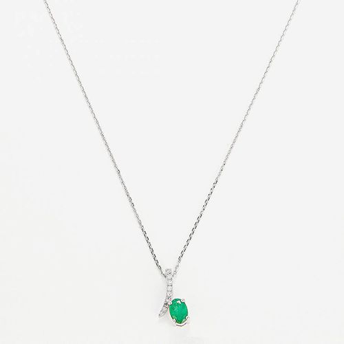 Beautiful Emerald Diamond Pendant Necklace - Diamantini - Modalova