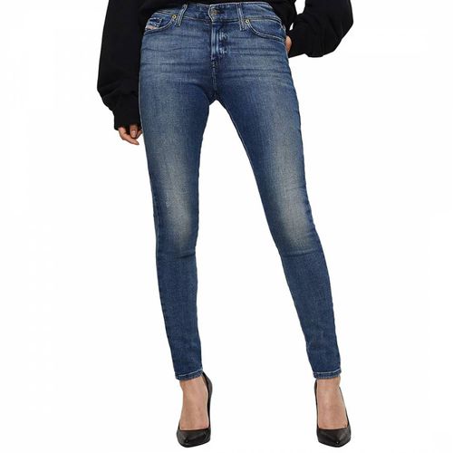 Blue Slandy Skinny Stretch Jeans - Diesel - Modalova