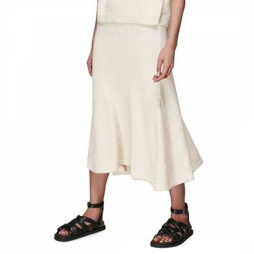 Ivory Cotton Blend Midi Skirt - WHISTLES - Modalova