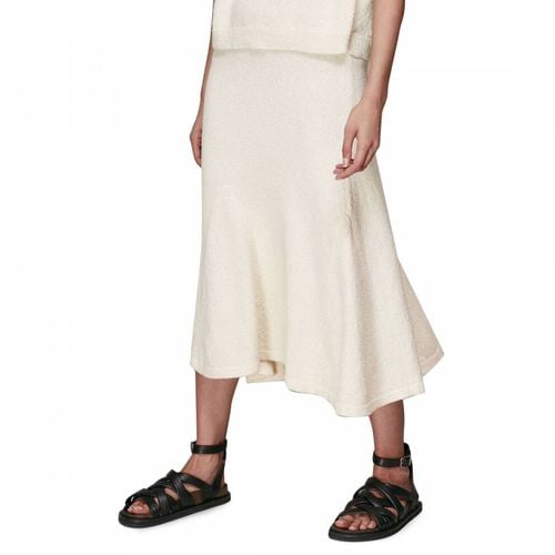 Ivory Cotton Blend Midi Skirt - WHISTLES - Modalova