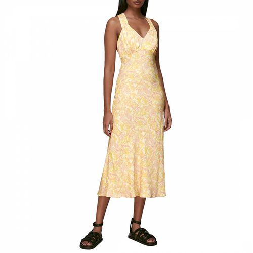 Yellow Camo Safari Midi Dress - WHISTLES - Modalova