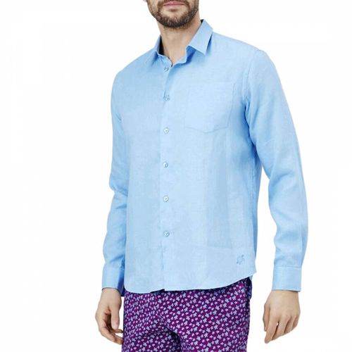 Blue Caroubis Linen Shirt - Vilebrequin - Modalova