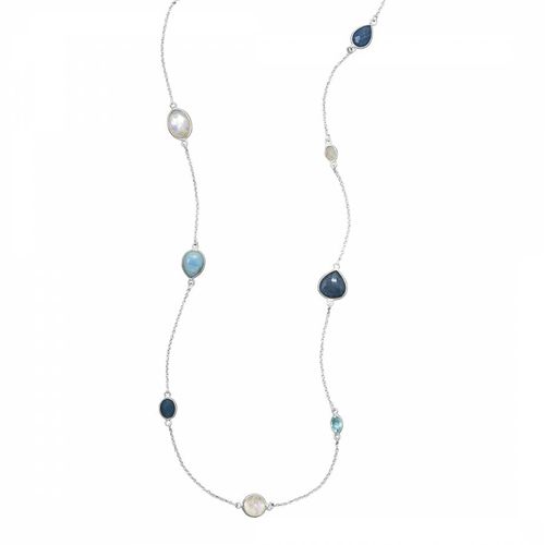 Sterling Silver Multi Gemstone Necklace - Liv Oliver - Modalova