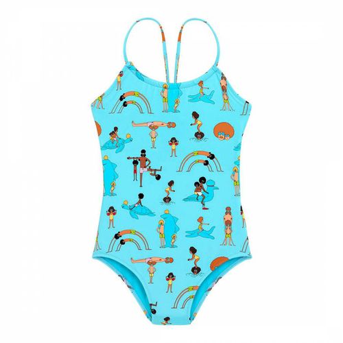 Girl's Blue Gazette Swimsuit - Vilebrequin - Modalova