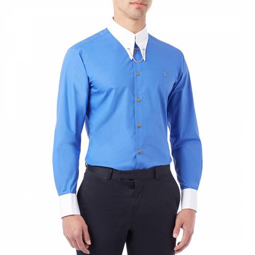 Blue Clip Neck Cotton Shirt - Vivienne Westwood - Modalova