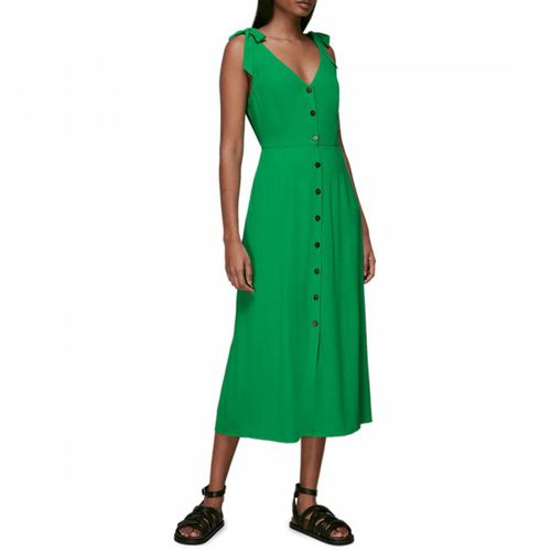 Green Lydia Gathered Trapeze Dress, WHISTLES