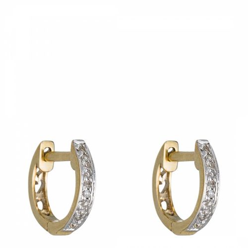 Gold Diamond Hoop Earrings - MUSE - Modalova