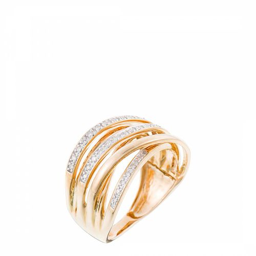 Gold Glittering Hodgepodge Ring - Diamantini - Modalova