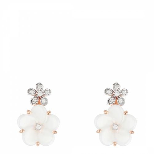 Rose Gold Blooms Earrings - Diamond And Co - Modalova