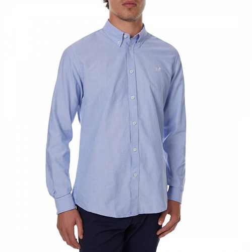 Blue Oxford Cotton Slim Fit Shirt - Crew Clothing - Modalova