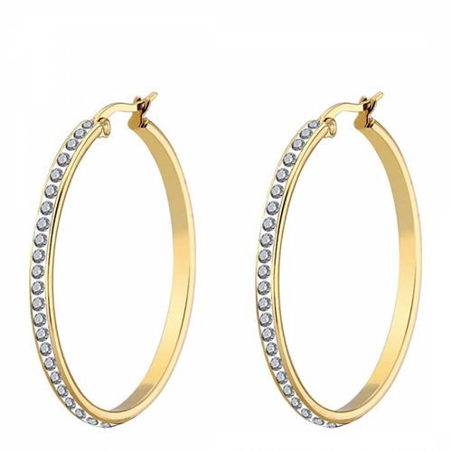 K Embelished Classic Hoop Earrings - Chloe Collection by Liv Oliver - Modalova