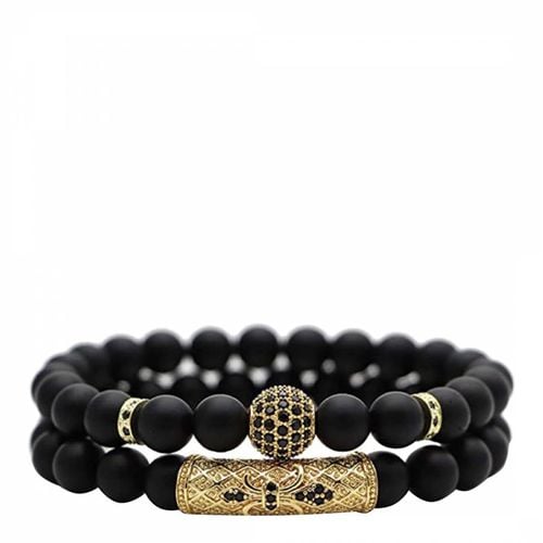 K Fleur De Lis Onyx Bracelet Set - Stephen Oliver - Modalova