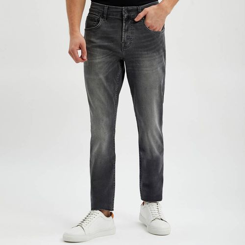 Washed Black Slimmy Tapered Comfort Stretch Jeans - 7 For All Mankind - Modalova